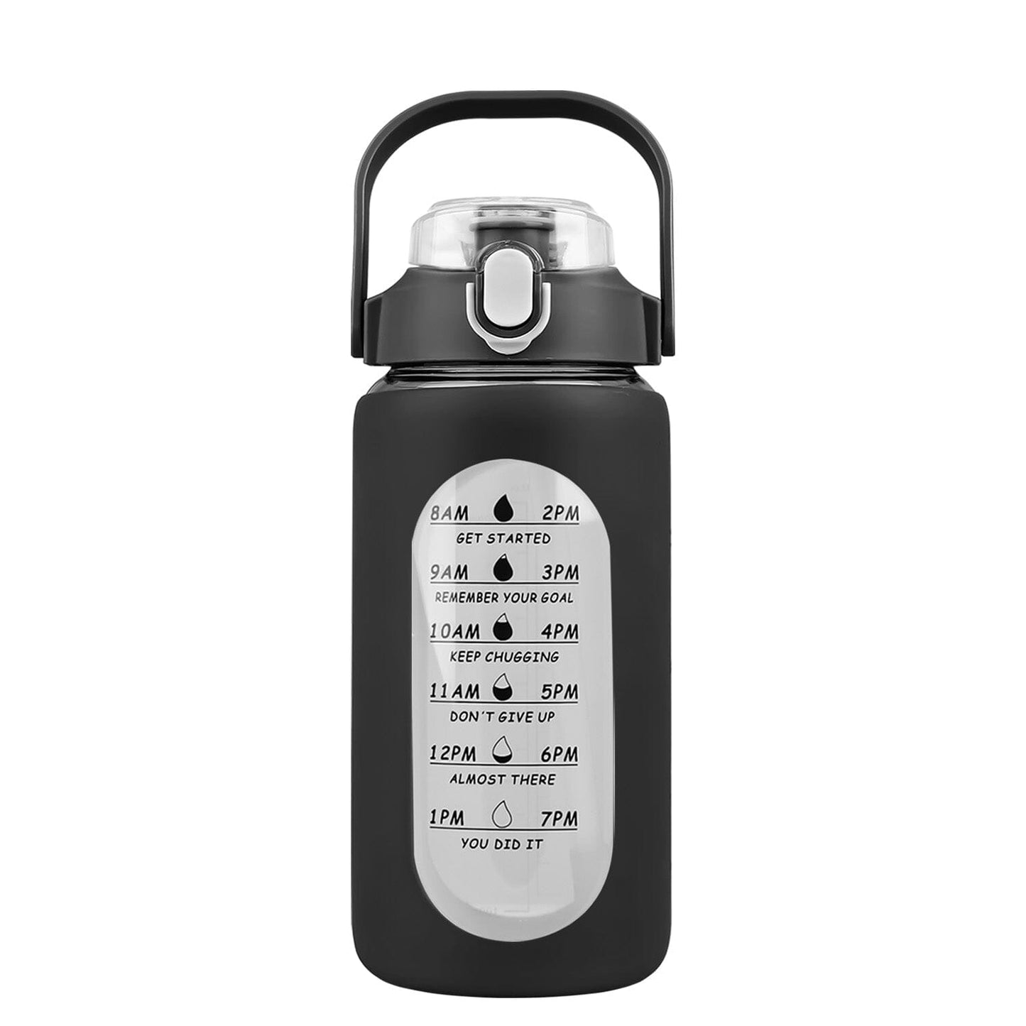 Skorter | Motivational Water Bottle Intake Tracker with Straw Time Marker Silicone Handle