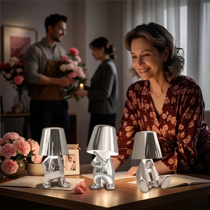 Skorter | 5 Brothers Wireless Table Lamp – Rechargeable LED Designer Lamp with Dimmable Light (Warm White)