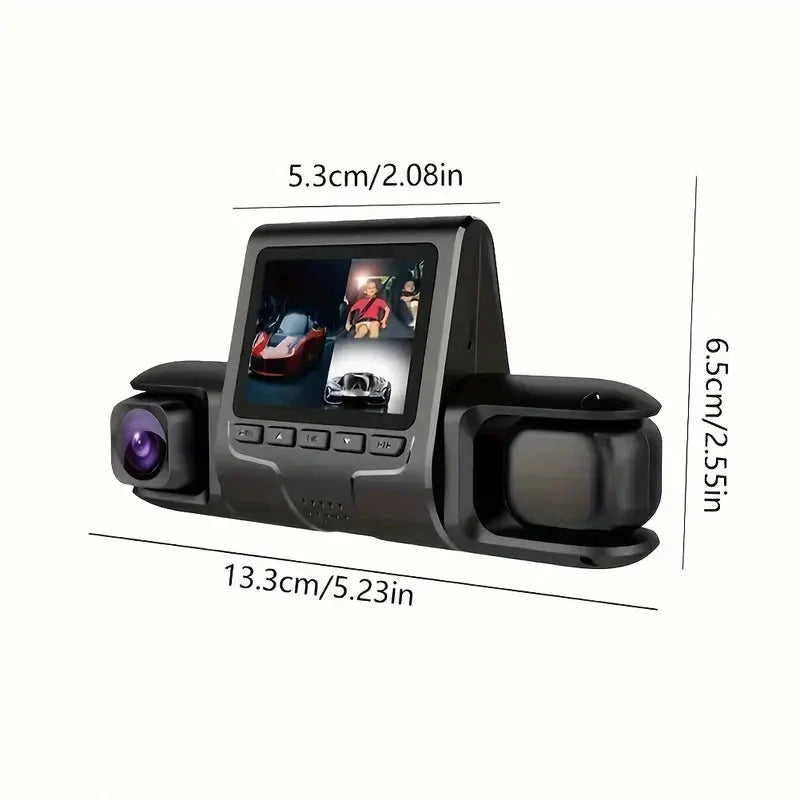 Skorter | Car Dashcam Recorder, 2.0 Inch Screen Dual Lens HD Night Monitoring Mini Dash Cam