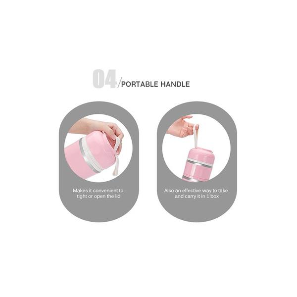 Skorter | Multilayer Cute Thermal Lunch Box Stainless Steel Food Container