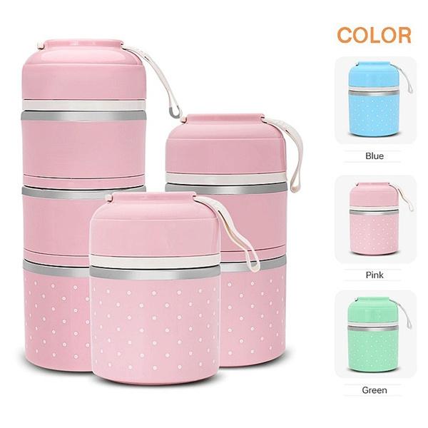 Skorter | Multilayer Cute Thermal Lunch Box Stainless Steel Food Container