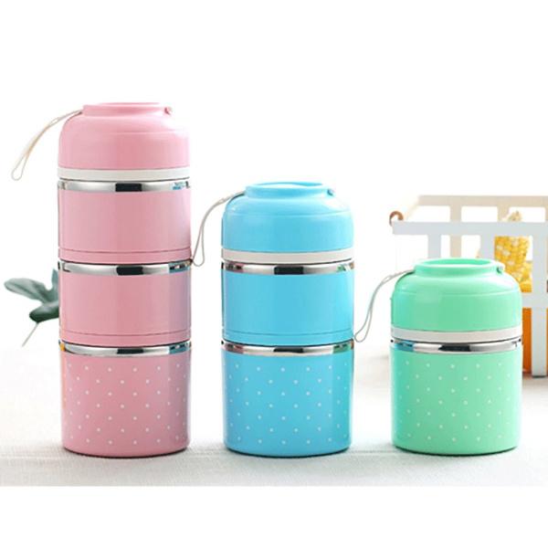 Skorter | Multilayer Cute Thermal Lunch Box Stainless Steel Food Container