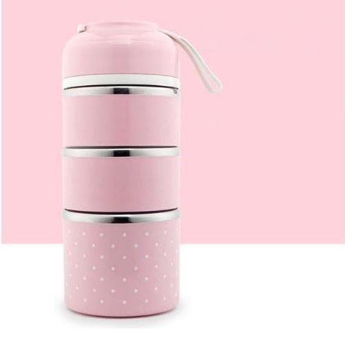 Skorter | Multilayer Cute Thermal Lunch Box Stainless Steel Food Container