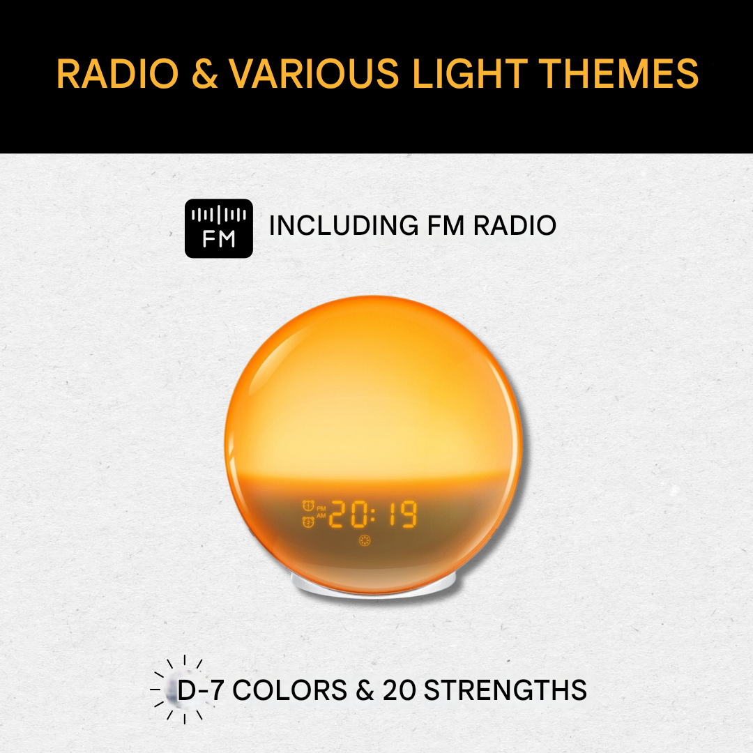 Skorter | Natural Alarm Clock with Wake-up Light - GlowRise