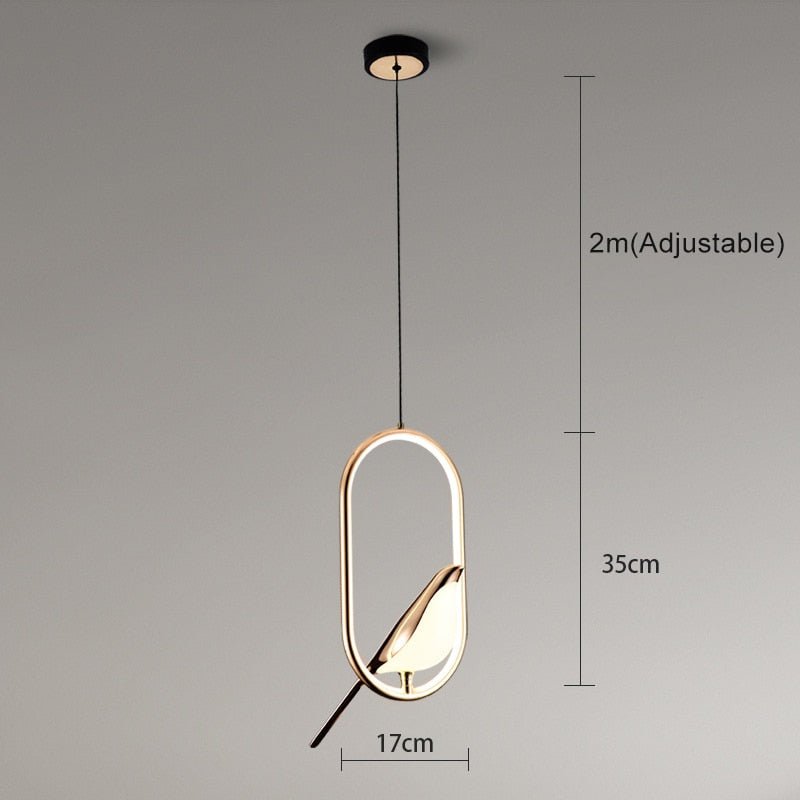 Nordic LED Golden Bird Wall Lamp Parlor Bar Bedside Hanging Light Novelty Rotatable Wall Lamp Bedroom Bedside Indoor Sconce - SKØRTER