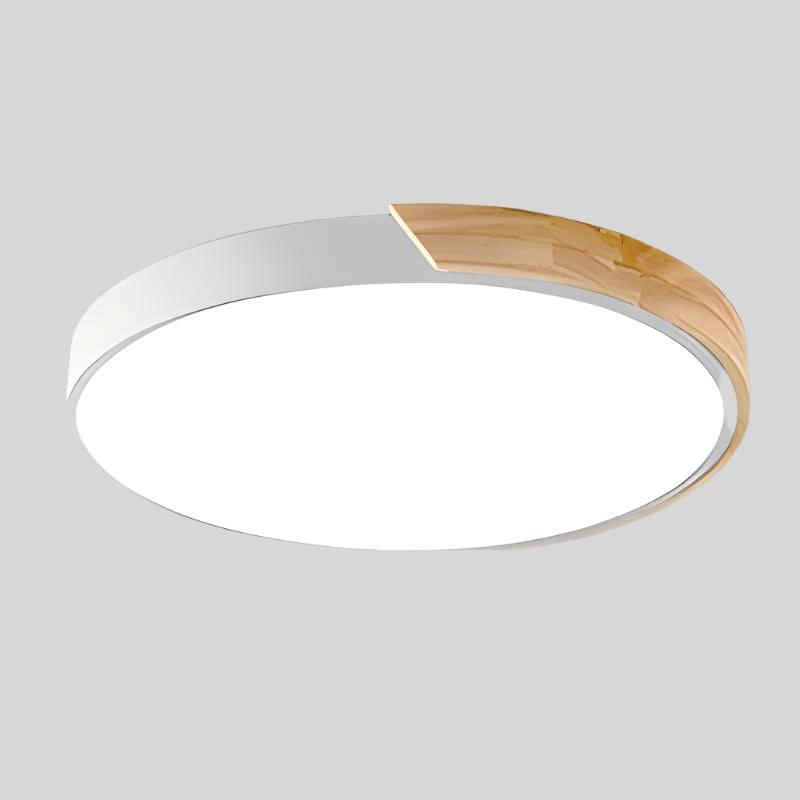 Skorter | Nordic Wood LED Ceiling Light – Macaron Design, 23–30cm
