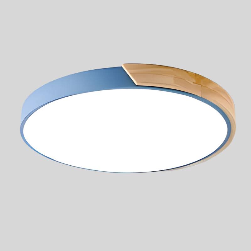 Skorter | Nordic Wood LED Ceiling Light – Macaron Design, 23–30cm
