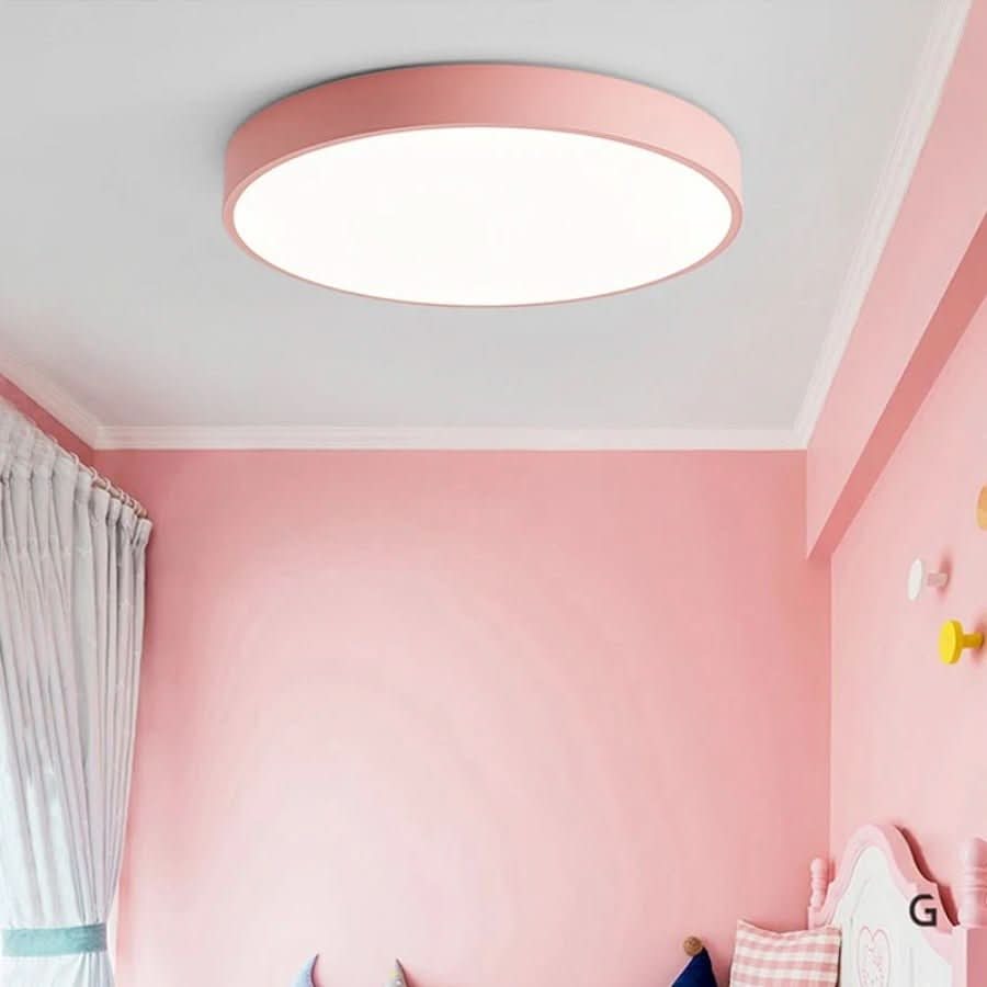 Skorter | Nordic Wood LED Ceiling Light – Macaron Design, 23–30cm