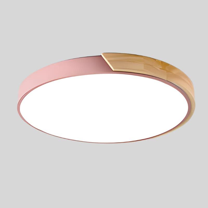 Skorter | Nordic Wood LED Ceiling Light – Macaron Design, 23–30cm