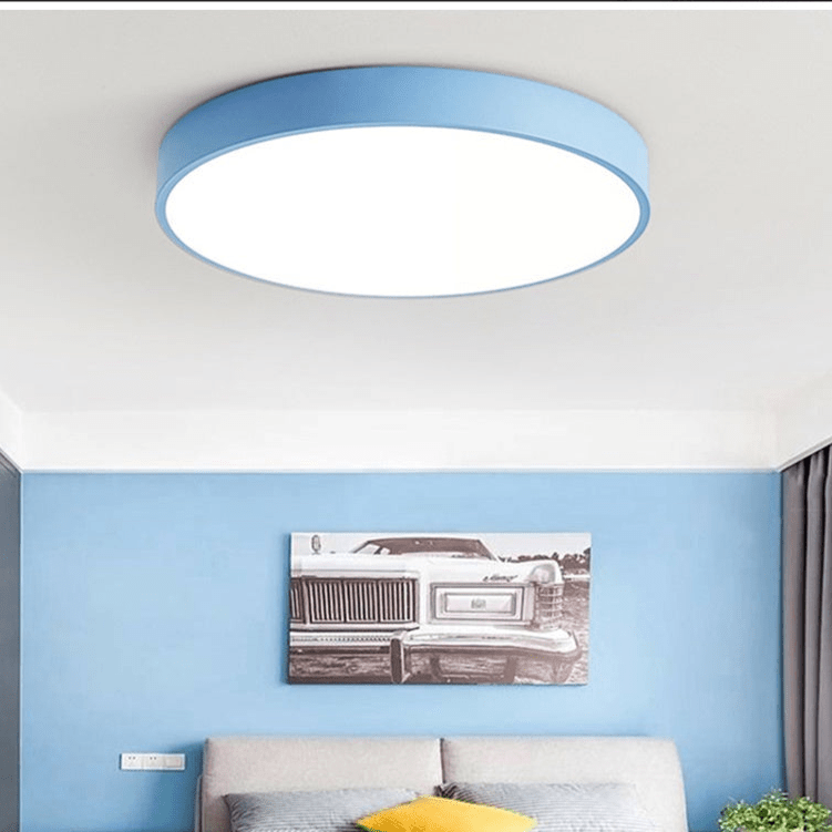 Skorter | Nordic Wood LED Ceiling Light – Macaron Design, 23–30cm