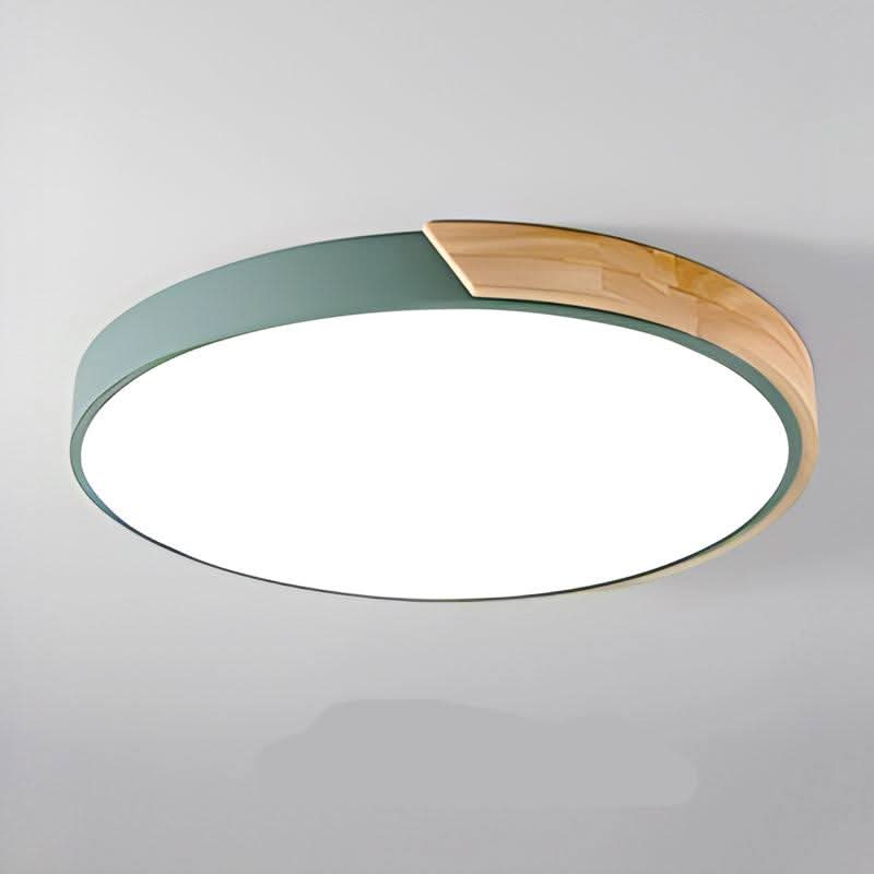 Skorter | Nordic Wood LED Ceiling Light – Macaron Design, 23–30cm