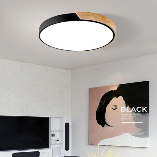 Skorter | MACROLUME – Nordic Wooden Macaron LED Ceiling Light for Cozy Ambience