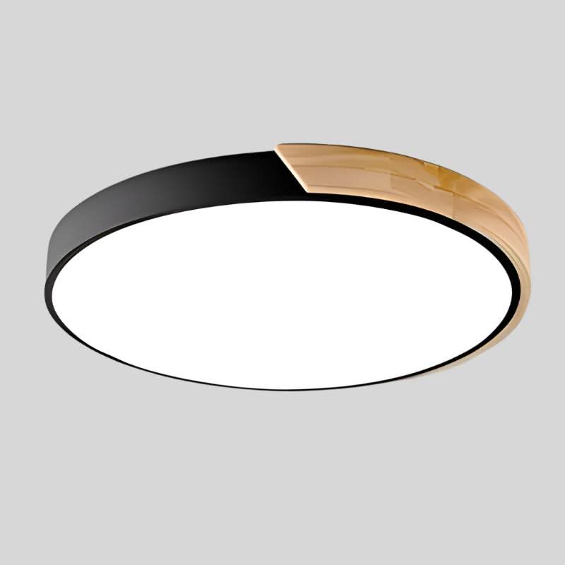 Skorter | Nordic Wood LED Ceiling Light – Macaron Design, 23–30cm
