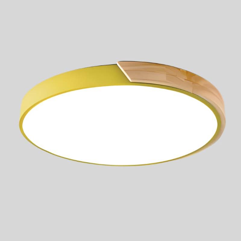 Skorter | Nordic Wood LED Ceiling Light – Macaron Design, 23–30cm
