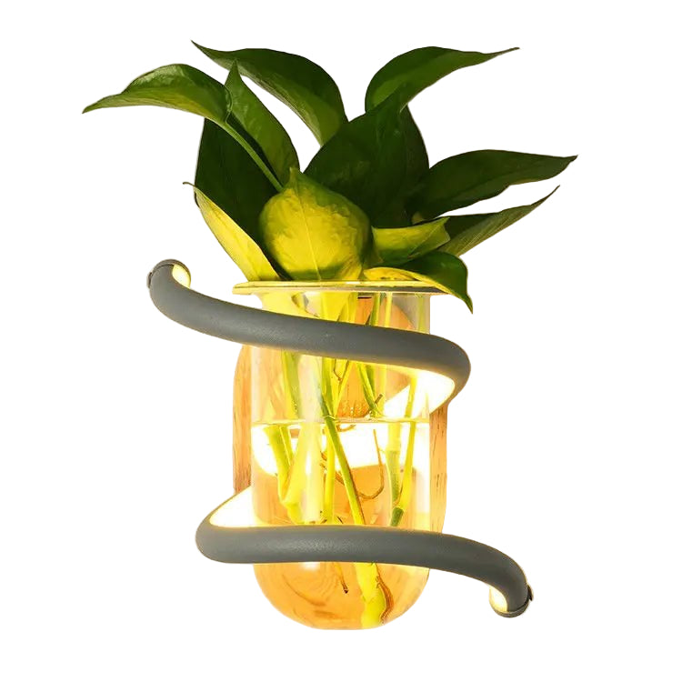 Skorter | NORDLUME – Nordic Wooden Outdoor Wall Vase Lamp with LED Lighting