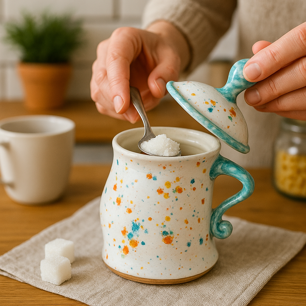 Skorter in ceramic fantasy with lid