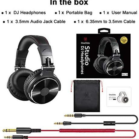 Skorter | OneOdio Wired Over Ear Headphones Studio Monitor & Mixing DJ Stereo Headphones