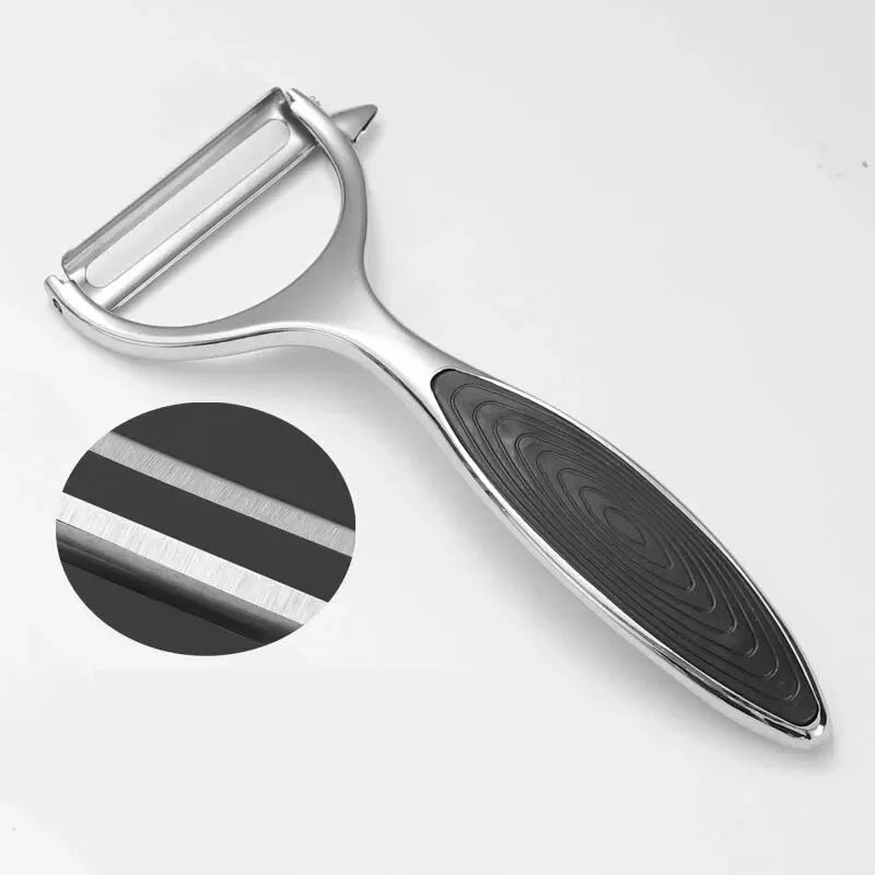 Skorter | PeelMate Pro – Comfortable, Non-Slip Stainless Steel Peeler for Effortless Prep