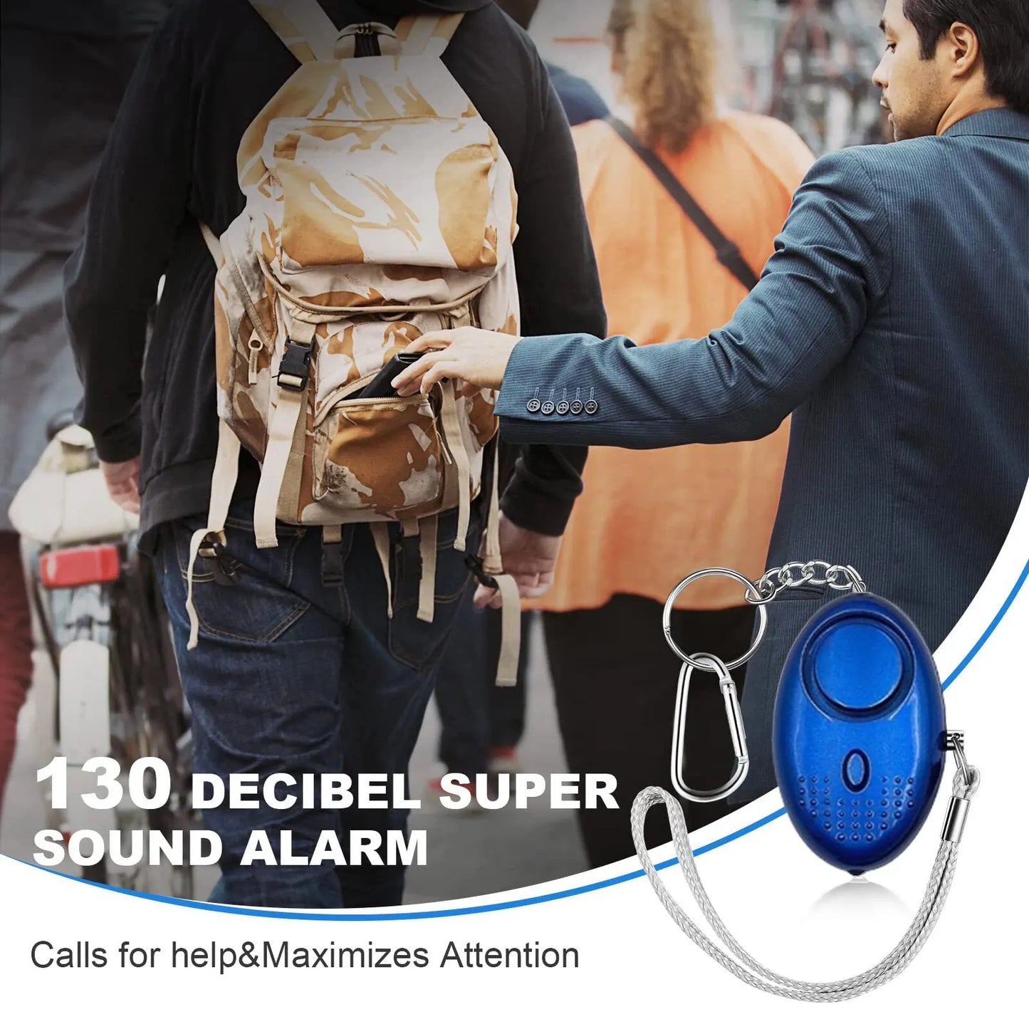 Skorter | Personal Safety Alarm with LED Light (130 dB) - SafeSound