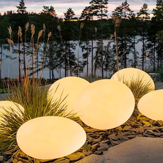 Skorter | Cobblestone LED Garden Light Fixture - Solar-Powered Outdoor Lighting for Pathways & Landscapes