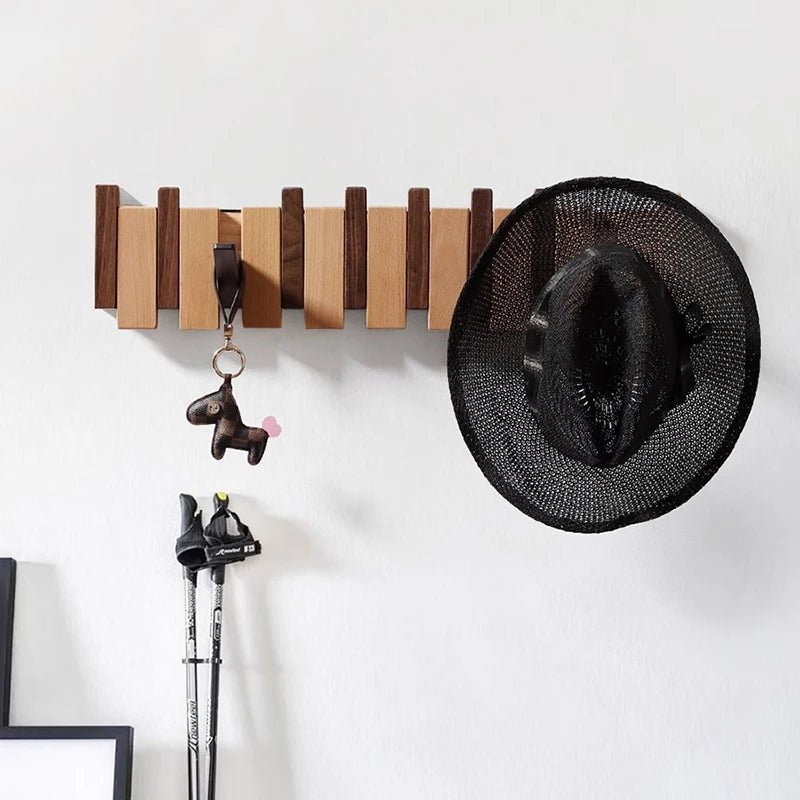 Skorter | WOODSONATA – Handmade Wooden Wall Coat Rack in Piano Style