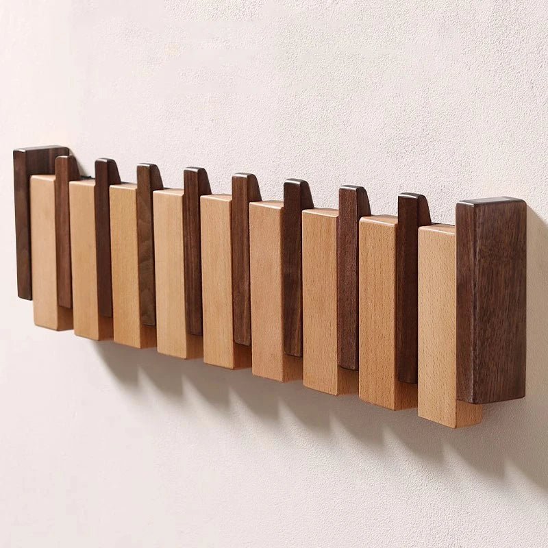Skorter | WOODSONATA – Handmade Wooden Wall Coat Rack in Piano Style