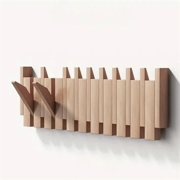 Skorter | WOODSONATA – Handmade Wooden Wall Coat Rack in Piano Style