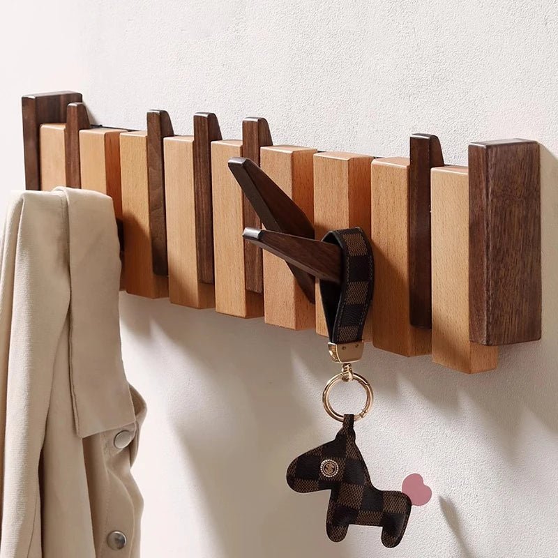 Skorter | WOODSONATA – Handmade Wooden Wall Coat Rack in Piano Style