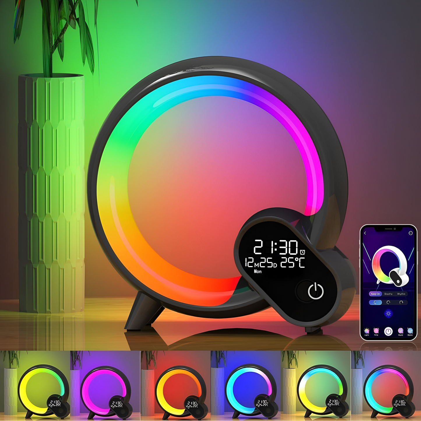 Skorter | 3-in-1 Bluetooth Speaker and Alarm Clock Lamp - Lit Lamp Good Gifts for New Home