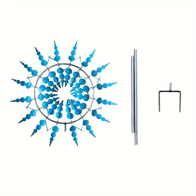 Skorter | 1 Piece Magical Metal Windmill, 3D Metal Outdoor Wind Chime for Yard and Garden, Unique Metal Kinetic Wind Sculptures & Wind Chime, Wind Catcher Metal Outdoor Lawn Terrace Decoration Wind Sculpture