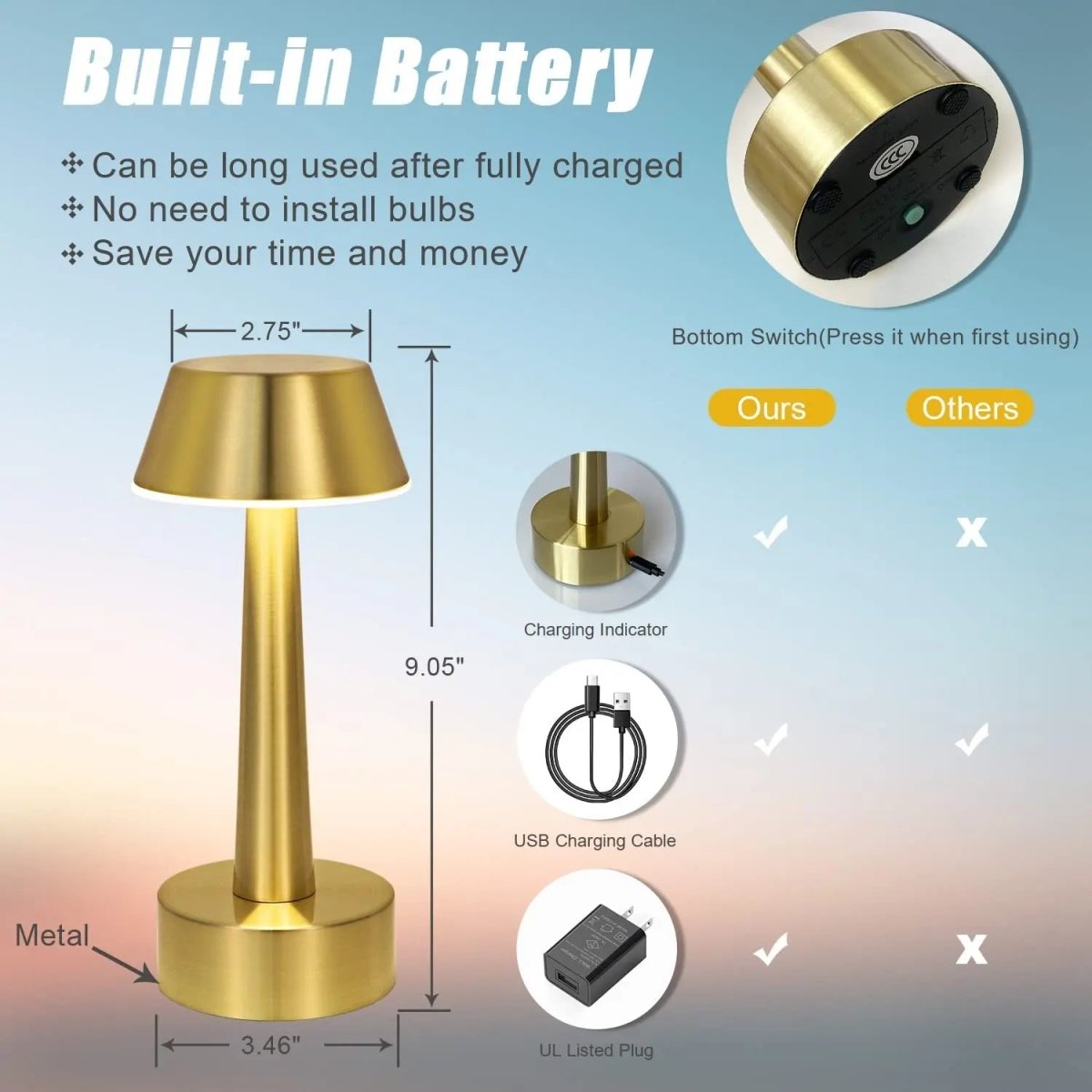 Skorter | Plug Less Portable Lamp