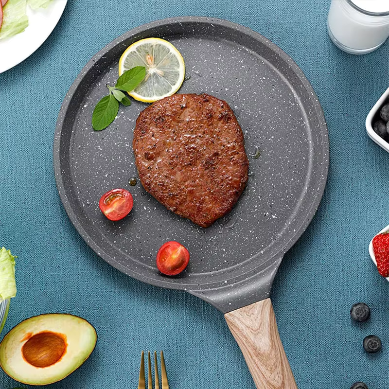 Skorter Non-stick Gray with Wooden Handle