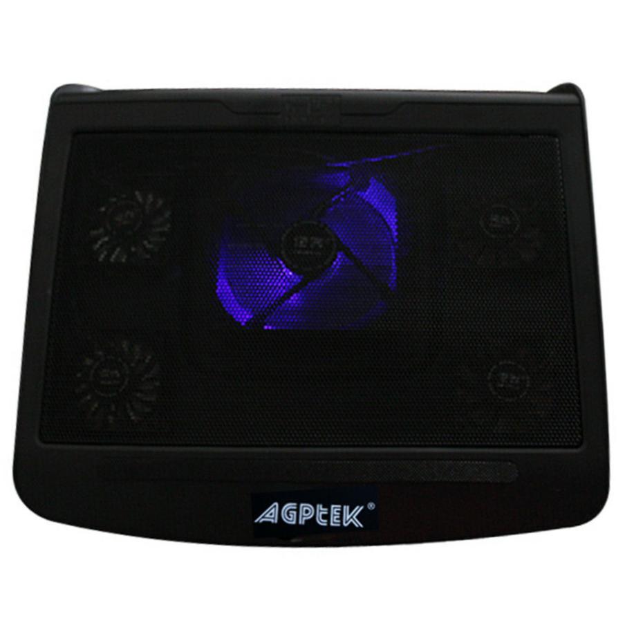 Skorter | Portable 5 Fan Cooling Pad LED Light Radiator