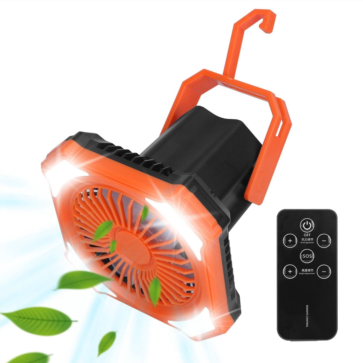 Skorter | Portable Camping Lantern Fan 10000mAh Battery Powered with 4 Light Modes