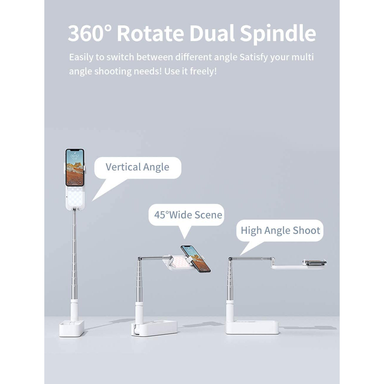 Skorter | Portable Phone Holder with Dimmable LED Light