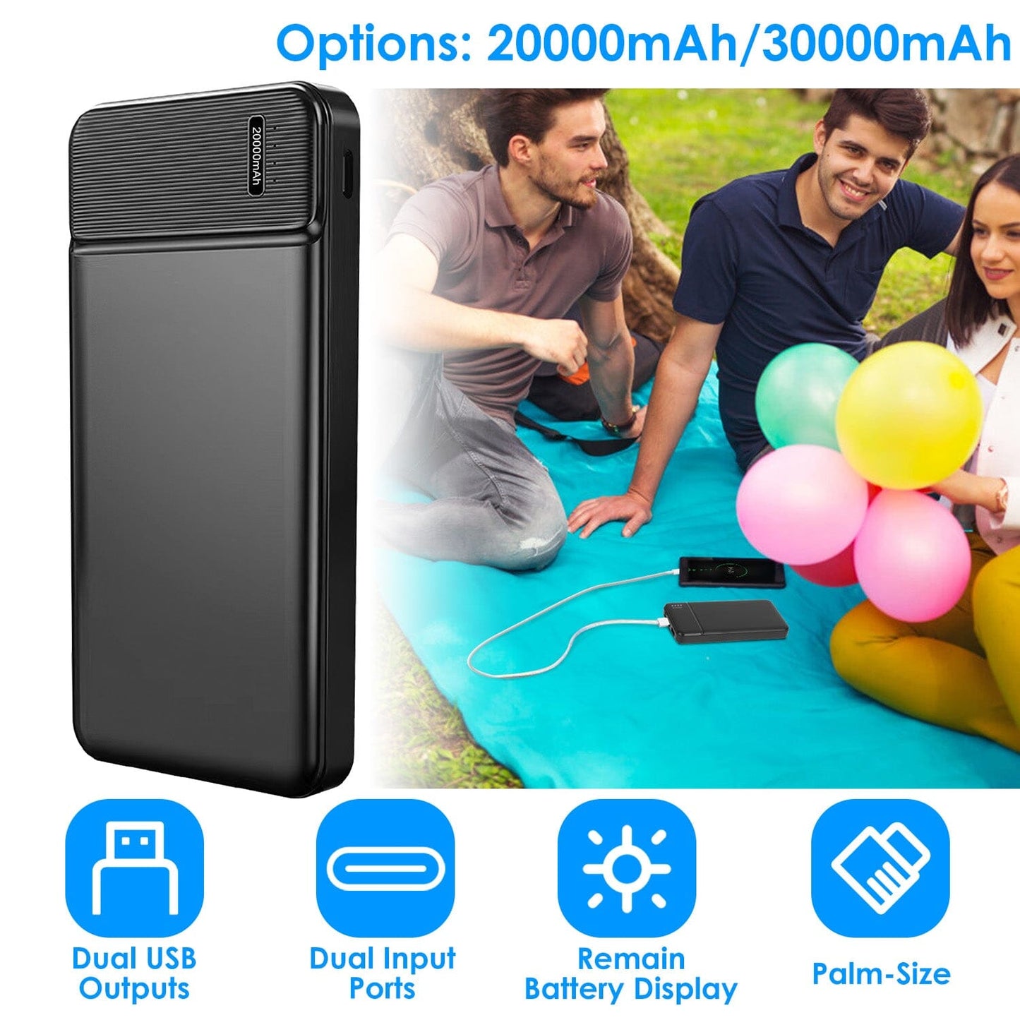 Skorter | Portable Power Bank Phone Charger with 1 Micro USB Cable