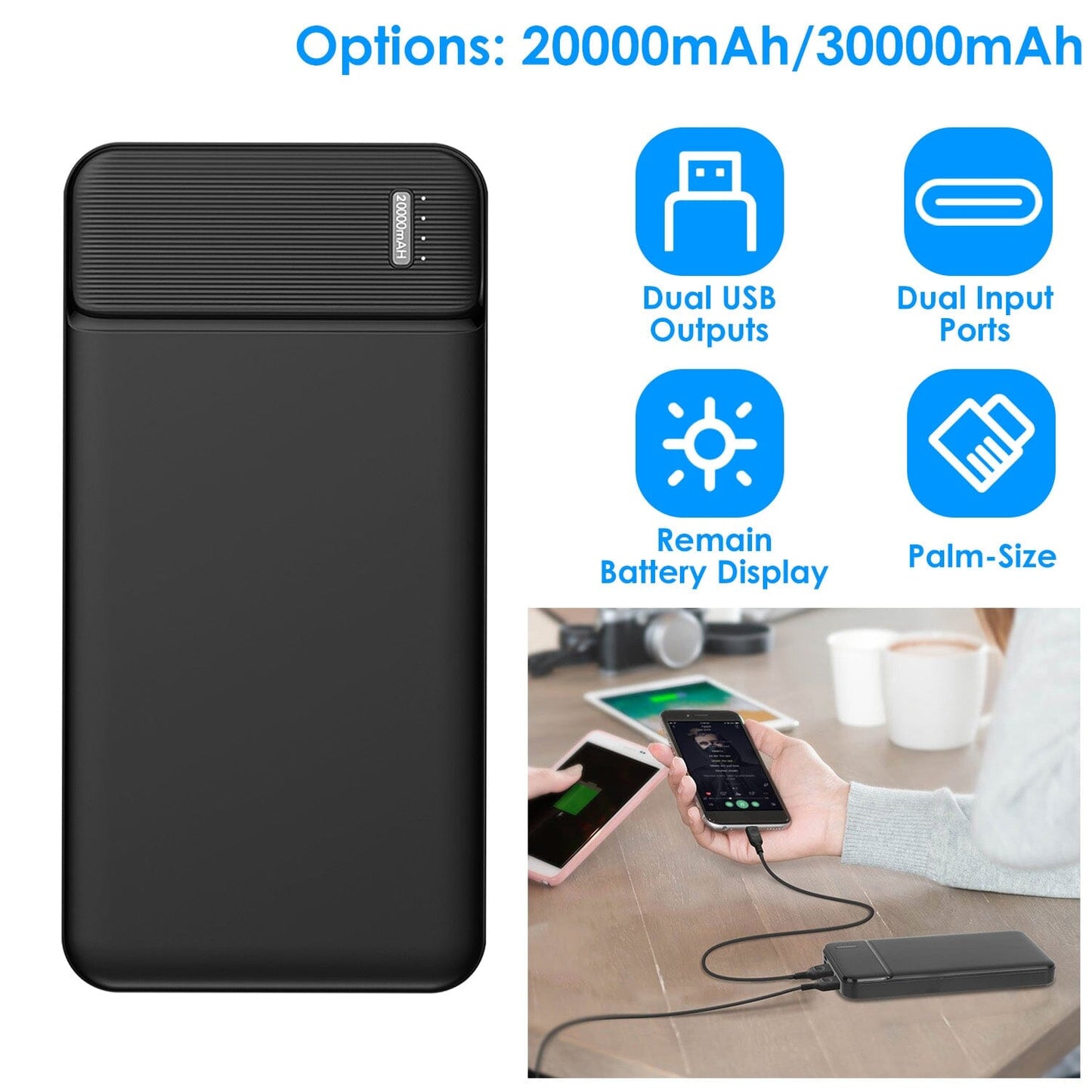 Skorter | Portable Power Bank Phone Charger with 1 Micro USB Cable