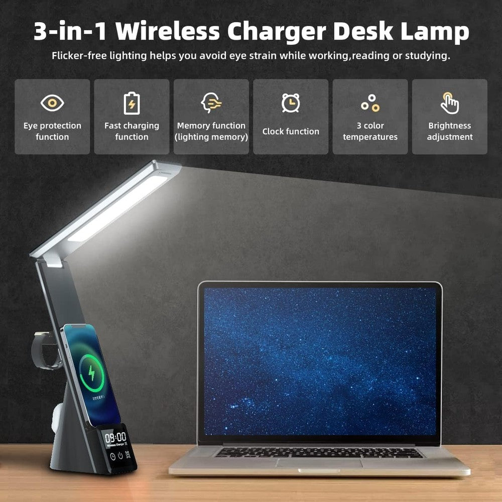 Skorter | LED Desk Lamp with Wireless Charger