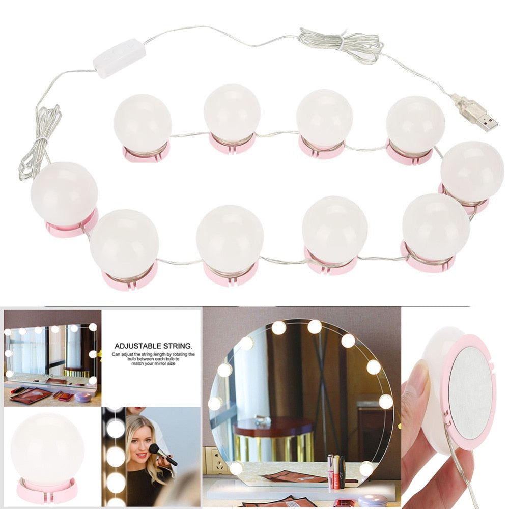 Skorter | Table LED Adjustable Brightness Lights 10 Light Bulbs Set