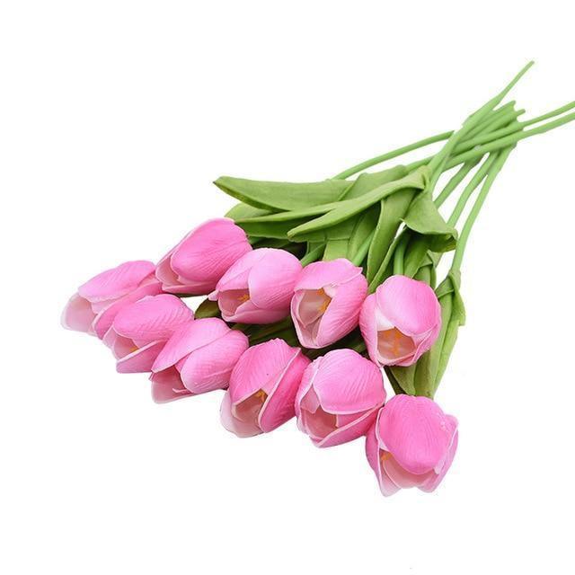 Skorter | 10-piece Faux-Tulip Artificial Flowers