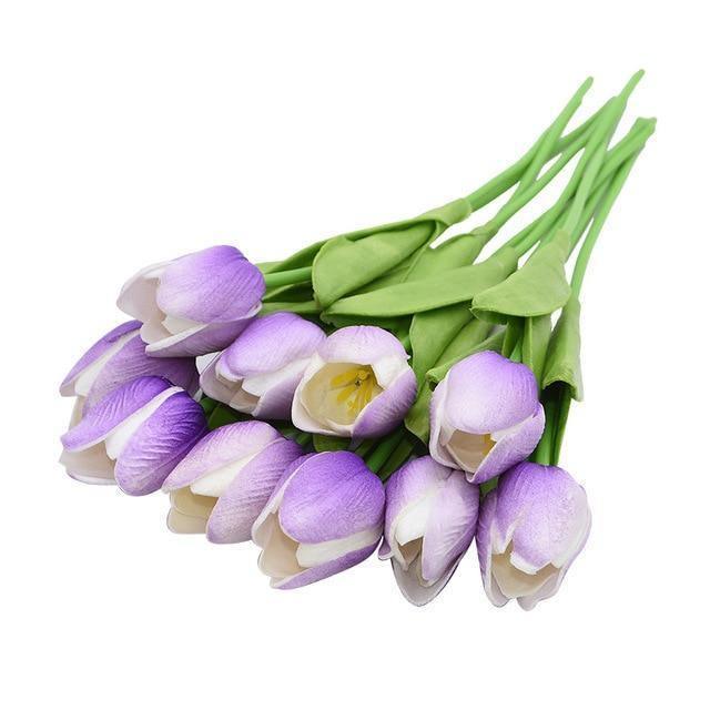Skorter | 10-piece Faux-Tulip Artificial Flowers