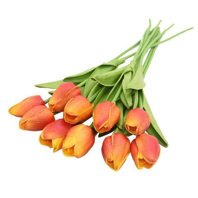Skorter | 10-piece Faux-Tulip Artificial Flowers