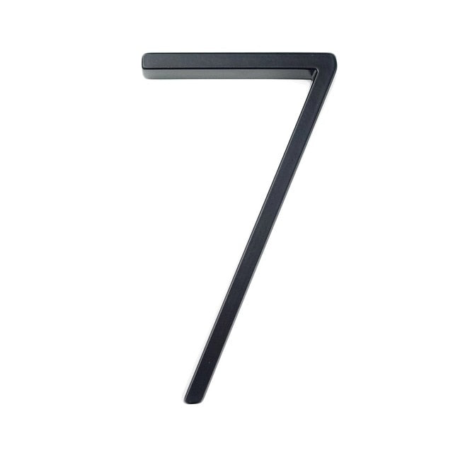 Skorter | Royelux Modern House Numbers - Stainless Zinc Alloy, Black Finish, 5" High
