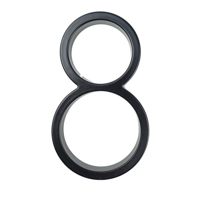 Skorter | Royelux Modern House Numbers - Stainless Zinc Alloy, Black Finish, 5" High