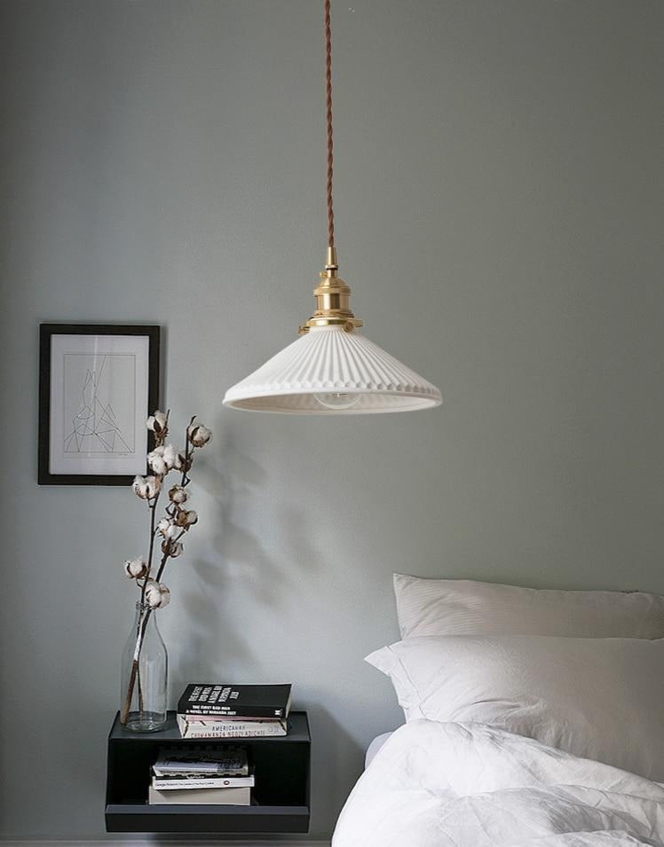 White Ceramic Pendant Light