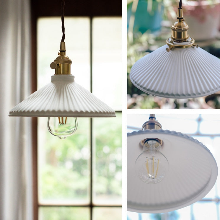 White Ceramic Pendant Light