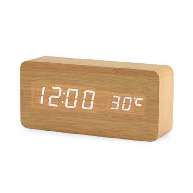 Skorter | Digital LED Alarm Clock | Voice Control, Clear Display & Modern Design for Bedroom Use