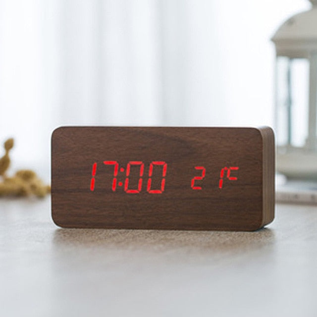 Skorter | Minimalistic Digital LED Alarm Clock with Voice Control – Sleek Design and Clear Display for Effortless Mornings