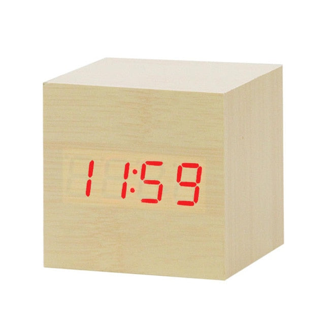Skorter | Digital LED Alarm Clock | Voice Control, Clear Display & Modern Design for Bedroom Use