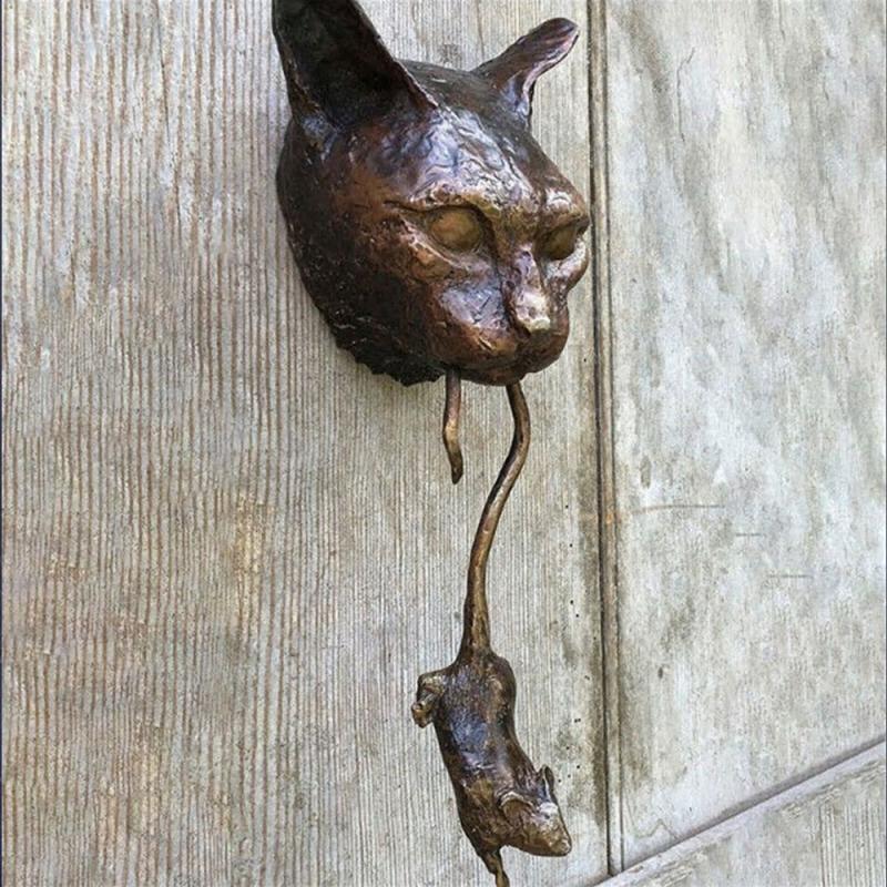 Skorter | Creative Cat and Mouse Metal Door Knocker